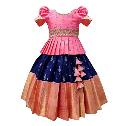 F Plus fashion Girls Lehenga Choli Ethnic Wear Polka Print Lehenga, Choli  and Dupatta Set Price in India - Buy F Plus fashion Girls Lehenga Choli  Ethnic Wear Polka Print Lehenga, Choli