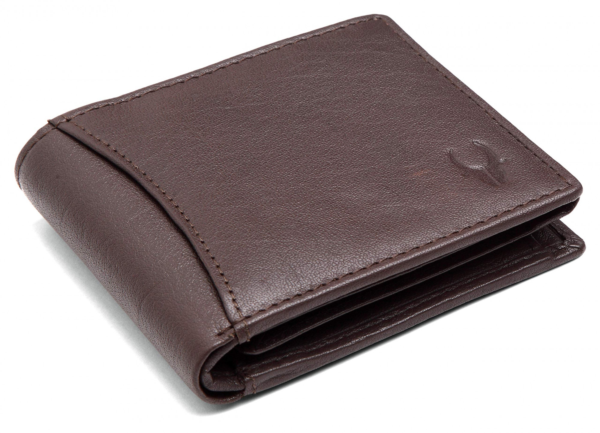 dv Leather wallet with coin purse and inside secret zip compartment - Blue  | Wallets Online