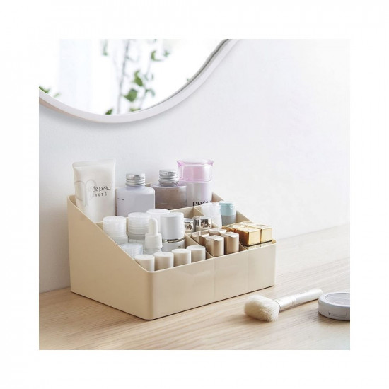 Relaxdays Beauty Organiser, Mirror, 3 Drawers, For Dressing Table,  Magnifying Effect, 34 x 19 x 10.5