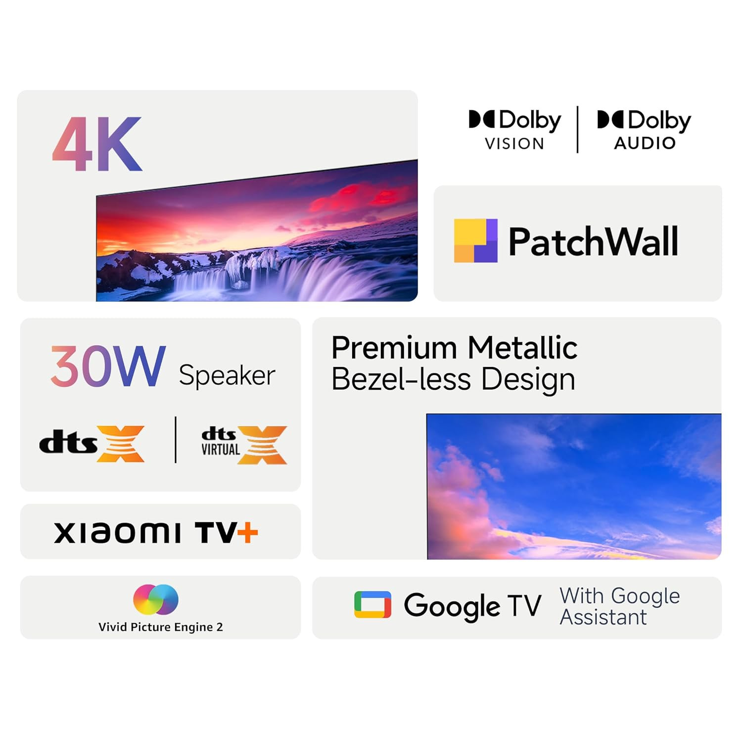 Xiaomi 108 cm 43 inches A Pro 4K Dolby Vision Smart Google TV L43MA-AUIN Black