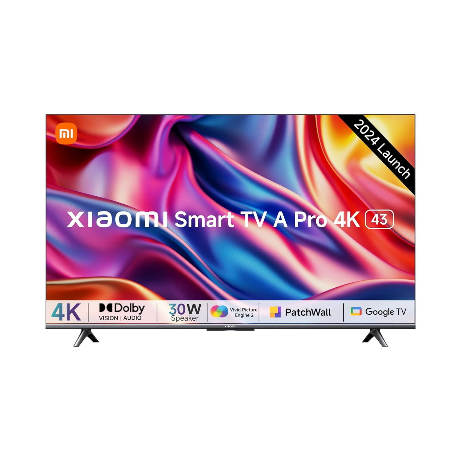 Xiaomi 108 cm 43 inches A Pro 4K Dolby Vision Smart Google TV L43MA-AUIN Black