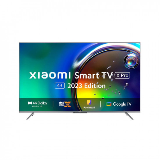 Xiaomi 108 cm 43 inches X Pro 4K Dolby Vision IQ Series Smart Google TV L43M8-5XIN Black