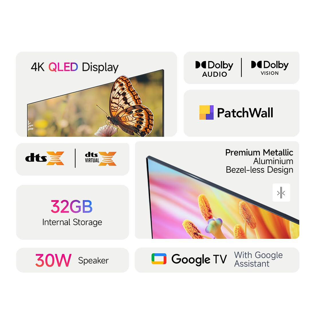 Xiaomi 108 cm 43 inches X Pro QLED Series Smart Google TV L43MA-SIN Black