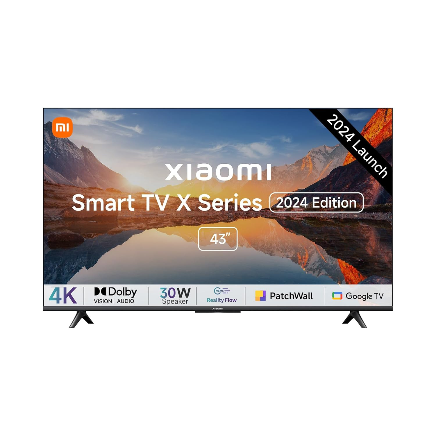 Xiaomi 108 cm 43 inches X Series 4K LED Smart Google TV L43MA-AUIN Black