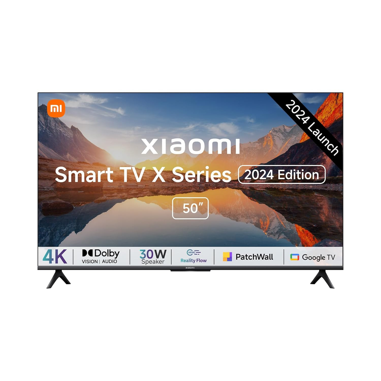 Xiaomi 125 cm 50 inches X Series 4K LED Smart Google TV L50MA-AUIN Black