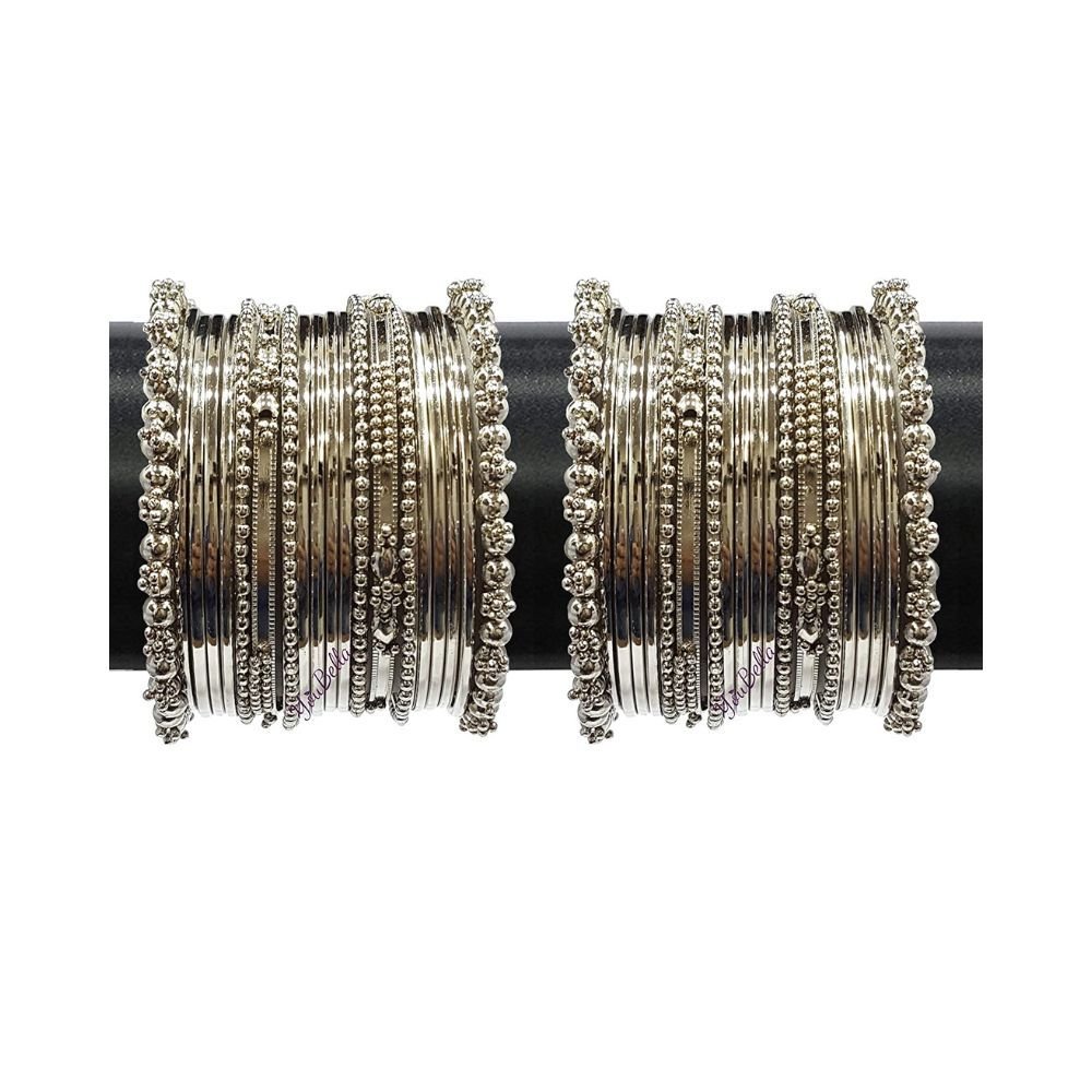 silver coated bangles