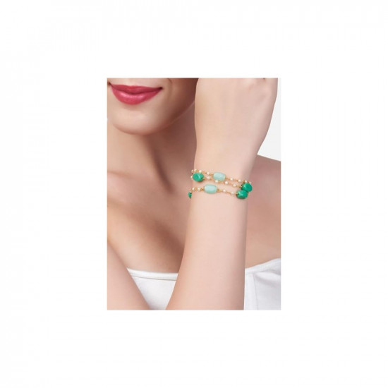 Buy ZAVERI PEARLS Gold Tone Sparkling Stones Studded Ring Bracelet For  Women-ZPFK9310 at Amazon.in
