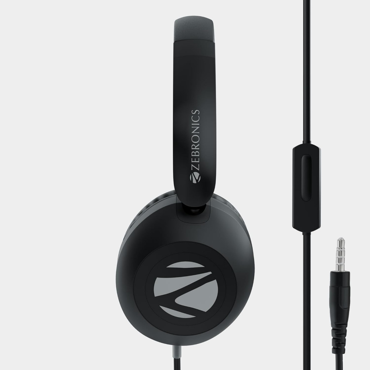 Zebronics Boom Wired Headphone Over Ear in-Line MIC Black