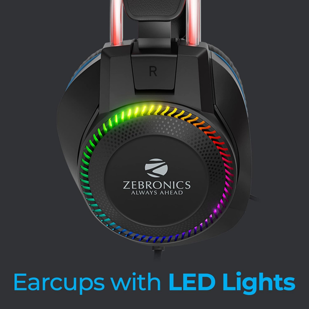 Zebronics Jet PRO Premium Wired Gaming On Ear Headphone Black