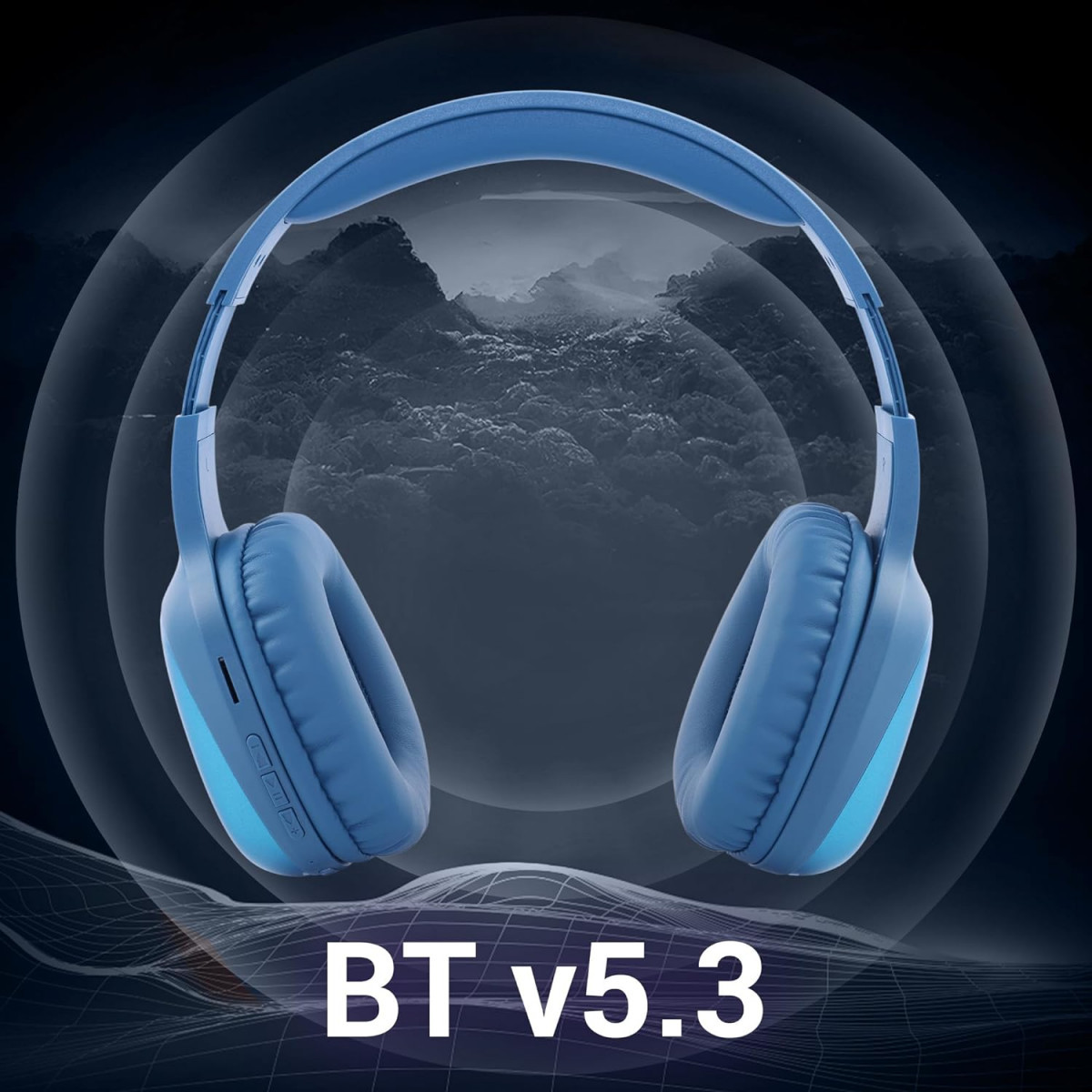 ZEBRONICS Thunder PRO Wireless Headphone with Dual Pairing Blue