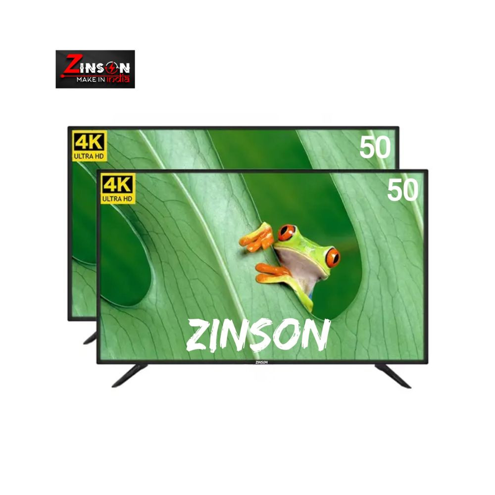 Zinson 127cm 50 Inches 4k Ultra HD Smart Android ZS50S18FL LED TV With Google Assistant Bluetooth  Voice Remote